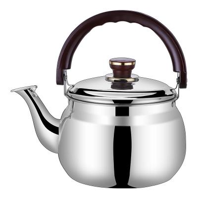 China Stovetop Stainless Steel Tea Kettle Tea Kettle Metal Viable Classic Whistling Teapots for Home and Camp for sale