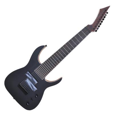 China All Flyoung Matte Black Electric Guitar 9 Player Strings Ash Body Stringed Instruments for sale