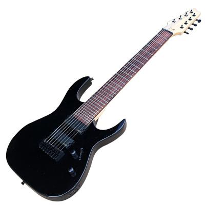 China All Player Flyoung Black 8 String Electric Guitar Stringed Instruments Rosewood Fretboard for sale