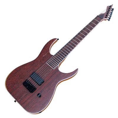 China Ash Factory Outlet 7 String Electric Guitar 24 Red-Brown Frets, Rosewood Fingerboard for sale