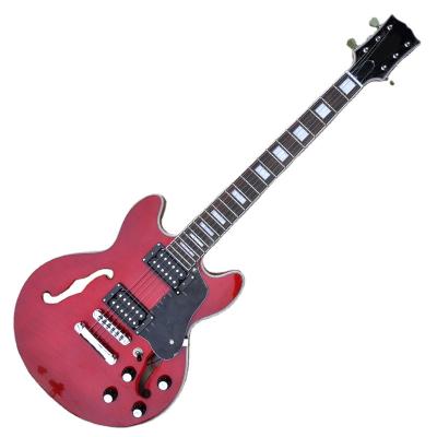 China All Player Flyoung 339 6 Strings Guitar Red Electric Semi Hollow Body Guitar Gold Hardware for sale