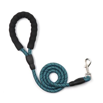 China Viable Fashionable Custom Pet Slip Nylon Leashes Logo for Large Dog Rope Leash for sale