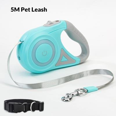 China Sustainable Multiple Display With Retractable Flashlight Dog Leash 10m for sale