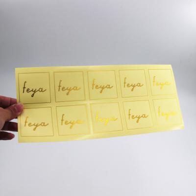 China Waterproof Customized Gold Foil Stickers For Packaging Transparent Cosmetic Labels for sale