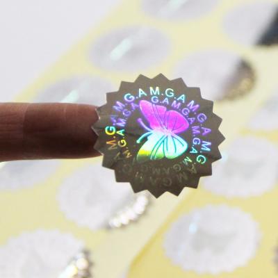 China Waterproof Waterproof Holographic Stickers Custom Die Cut Labels Sealing Sticker for sale