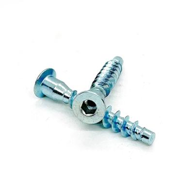 China Confirmat Head Flat Countersunk Galvanized Blue And White Galvanized Furniture Carbon Steel M6.3X50Mm Screw for sale