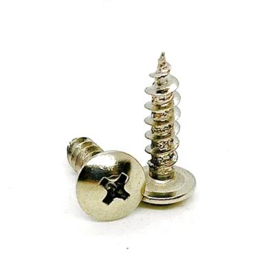 China Pan Phillips Plus Hard Large Flat Nickel Plated Truss Iron M4 Steel Tool Hardware Tapping Screw for sale