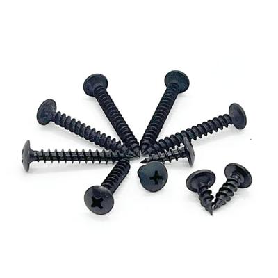 China M5 Metric Round Thread MDF Toughen Black Zinc Wood Furniture Sofa Assembly Security Umbrella Head Tapping Screw for sale