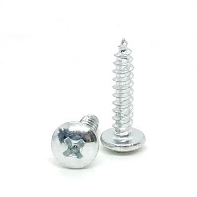 China M5 Round All Size Steel White Galvanized Mushroom Head Drive Furniture Iron Tapping Screw For Sheet Metal for sale