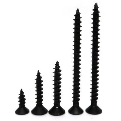 China Flat Furniture Fitting Black M3#M3.5#M4#M5 Metric Oxidation Milled Chef Phillips Fully Threaded Chipboard Screw for sale