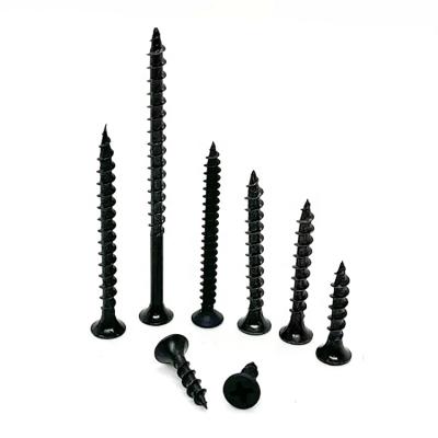 China Nice Price #7*16 Flat Integrate Circuit Screw #7 Round Button Head Black Bugle Plasterboard Drywall Screw for sale