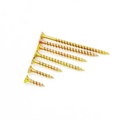 China #7*60 Flat Cannulated Recessed Plum Head Yellow Zinc Plated Countersunk Galvanized Carbon Steel Drywall Screw for sale