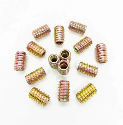 China Ofice /Home Furniture M8 Hex Socket Drive Head Drive Insert Zinc Alloy Nuts Threaded For Wood Furniture for sale