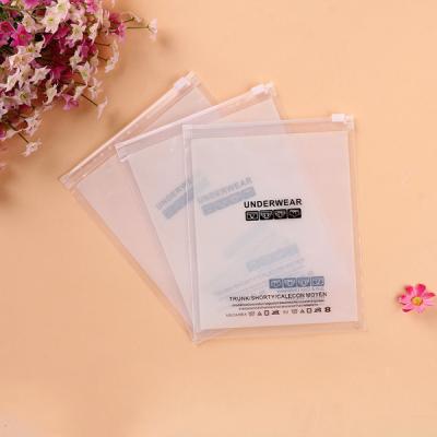 China Disposable Wholesale Custom Frosted Zipper Plastic Bags For Clothes Packaging With Your Logo for sale