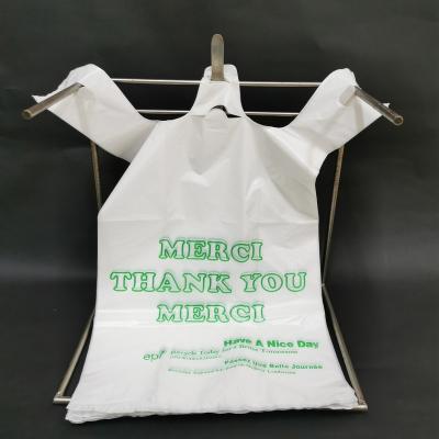 China Wholesale Disposable Cheap Custom Packaging Carry Out Bags Logo Printed T-shirt Plastic Retail Grocery for sale