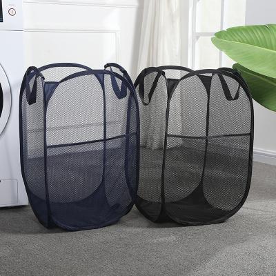 China Folding Customize Collapsible Mesh Popup Large Portable Collapsible Clothes Washing Laundry Sorter Hamper Storage Container Basket for sale