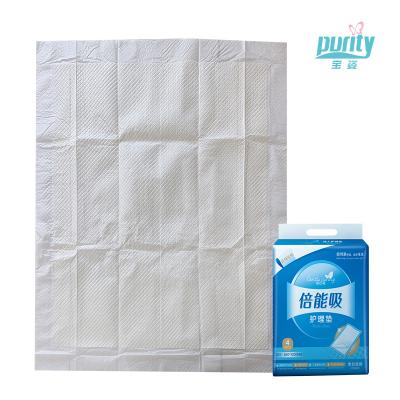 China Wholesale Super Absorbent Disposable Hygiene Plain Weave Under Pad Sheet Blue Under Bed Cushion Manufacturer For Women for sale