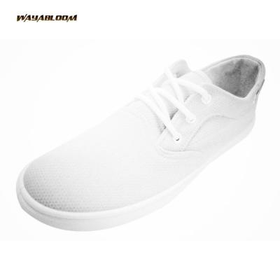 China New Design Laceless Casual Injection White Canvas Shoes for sale