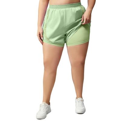 China Breathable 2 in 1 Plus Size Women's Gym Fitness Shorts Daily Casual Shorts Exercise Jogger Yoga Shorts for sale