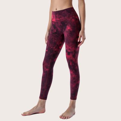 China High Waist Trainer Women Yoga Pants Fashion Tie Dye Women Breathable Running Leggings Fitness Gym Workout Leggings for sale