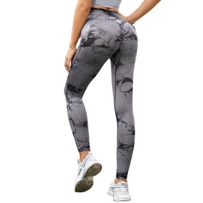 China Breathable Fashion Women's Seamless Leggings Ever Gym Exercise Crac! crack! butt gaiters tie dye yoga pants for women for sale