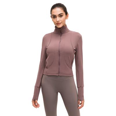 China Daily Active Casual Zipper Jackets Women Running Womens Workout Gym Coats Fitness Breathable Yoga Sportswear for sale