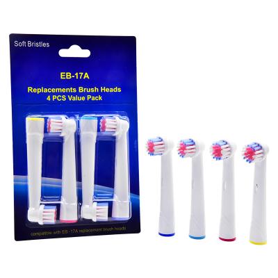 China Eb-17A Soft Bristle Elektrische Tandborstel Ronde Hoofdvervanger Voor Oral B Te koop