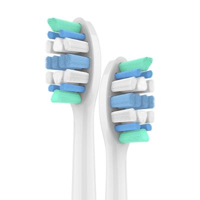 China Standard Clean Type Replaceable Toothbrush Heads Special Curvy Design HX9034-P for sale