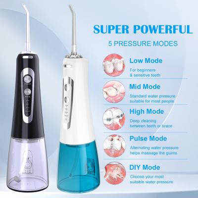 China 5 Modes 1100MAH Portable Rechargeable Water Flosser Electric Oral Irrigator For Travel GS106 for sale