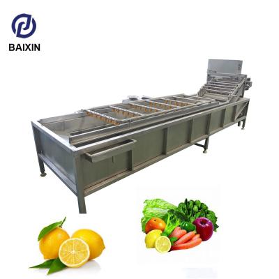 China Industrial Tomato Apple Washing Machine / Air Bubble Fruit Vegetable Washer Manufacturer for sale