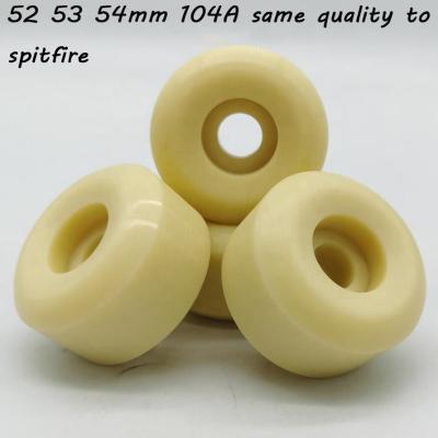 China High Quality 52 53 54mm Adult Tapered Skateboard Wheels 104A Same To Hothead White Wheels Can Do Logo for sale