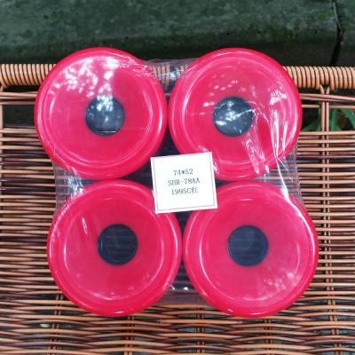 China Good quality adult skateboard longboard wheels PU 74*52mm high rebound customize hardness and logo OEM service for sale