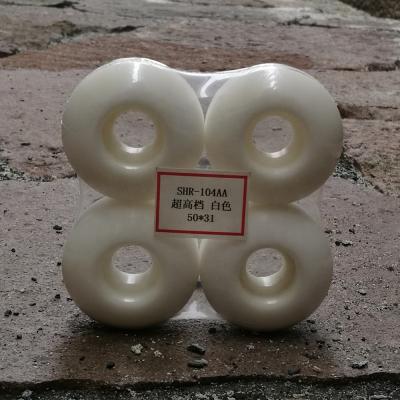 China Good Quality Adult Skateboard Wheels PU 50mm High Rebound Customize Hardness And Logo OEM Service for sale