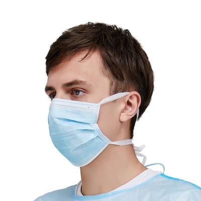 China Disposable 3Ply Medical Tie on Face Mask For Cosmetics for sale