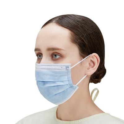 China 2021 Hot selling Non-woven disposable medical face mask with earloop blue color 98% for sale