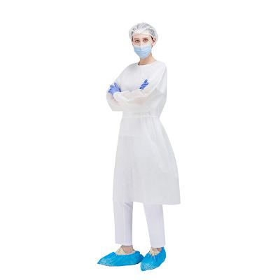 China Hospital medical cheap price disposable non woven isolation gowns protective clothing for sale