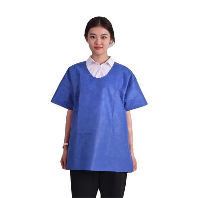 China Hot selling Non woven DISPOSABLE SURUB GOWN blue color 38 gsm for sale