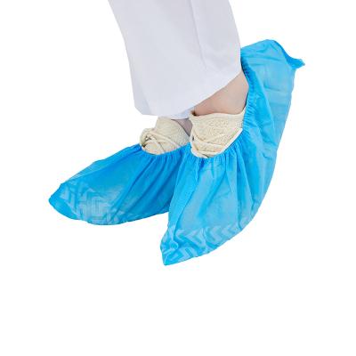 China Disposable Blue Color Non-woven Fabric PP Shoe Cover for sale