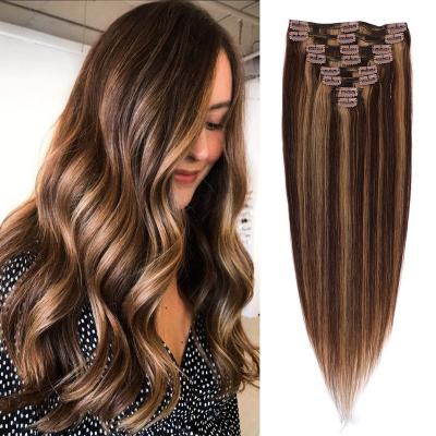 China Wholesale 100% Remy Hair Silky Straight Russian Invisible Human Wholesale Invisible Seamless Clip In Hair Wave Clip In Hair Extension Hair for sale