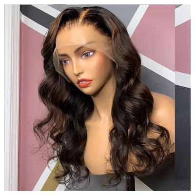 China Body Wave 8-40 Inch HD Transparent Swiss Lace Front Wig With Baby Hair Deep Wave Hair Wig for sale