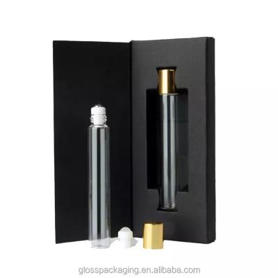 China Cosmetic produced wholesale unique custom 3ml 5ml 8ml 10ml 30ml oil roll on brown black perfume bottle with box for sale