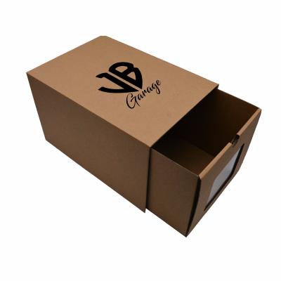 China Recyclable Custom Folding Open Cookie Kraft Drawer Slide Tea Packaging Box With Logo Printing For Biscuits Chocolate Lipstick Soap for sale