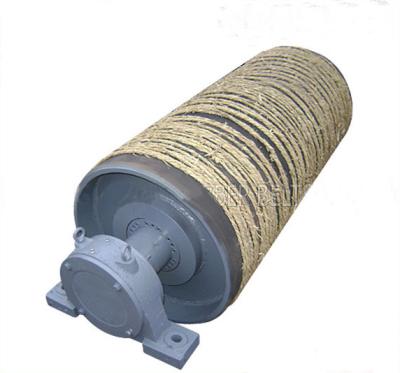 China Mining Industry Casting Belt Conveyor Motor Drive Pulley Conveyor / Tail Drum for sale