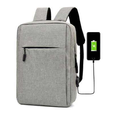 China With Custom Simple Empty USB Charger Business Travel Book Computer USB Large Capacity Laptop Backpack Bag Cheap Bag As Promotional Gift for sale