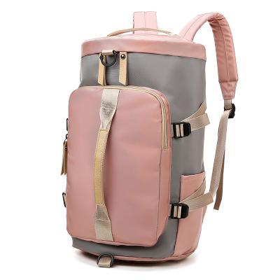 China Lightweight Multifunctional Gym Travel Outdoor Sports Women Shoulder Fitness Fleece Backpack Camping Bag With Shoes Pocket for sale