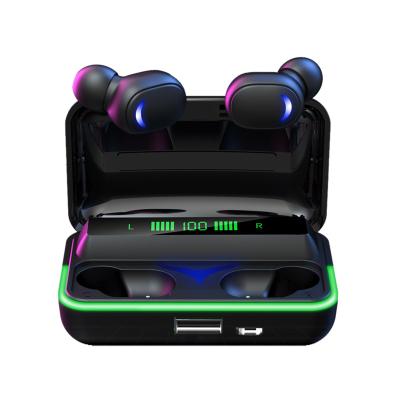 China Yuniq Hotsale Cheap Power Bank Earphone E10 In-Ear Box TWS Headphones Gaming Headset Charging Noise Canceling for sale