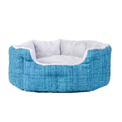 China Travel Around Soft Striped Breathable Pet Bed Memory Foam Cat Dog Pet Bed for sale