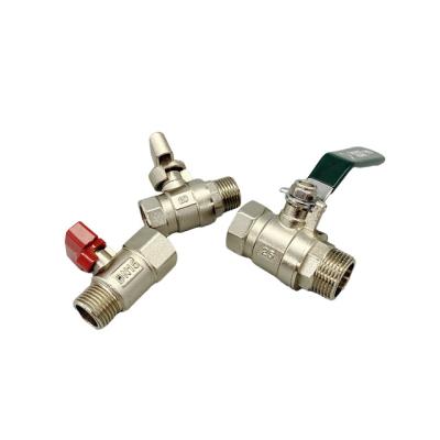 China DN15 Male Thread Nickel Plating General Brass Water Gas Water General Copper Ball Valve for sale