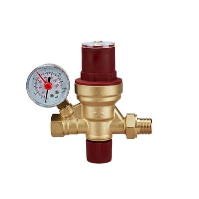 China Modern Adjustable Brass Water Boiler Fill Valve Automatic Safety Valve With Pressure Gauge for sale