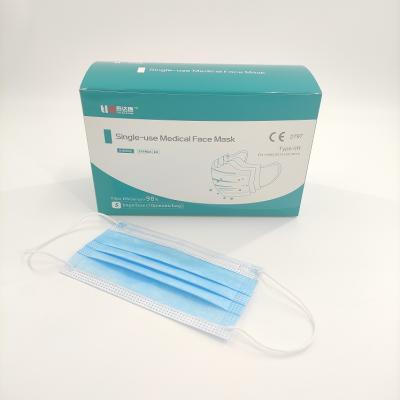 China single-use non woven medical face mask with metal for nose for sale